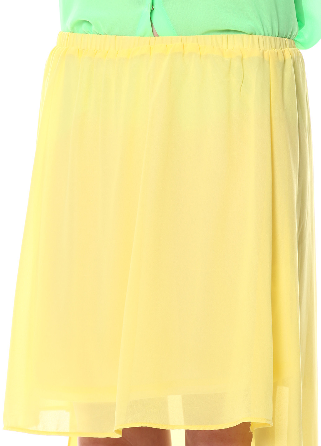 Желтая кэжуал однотонная юбка Yes Miss