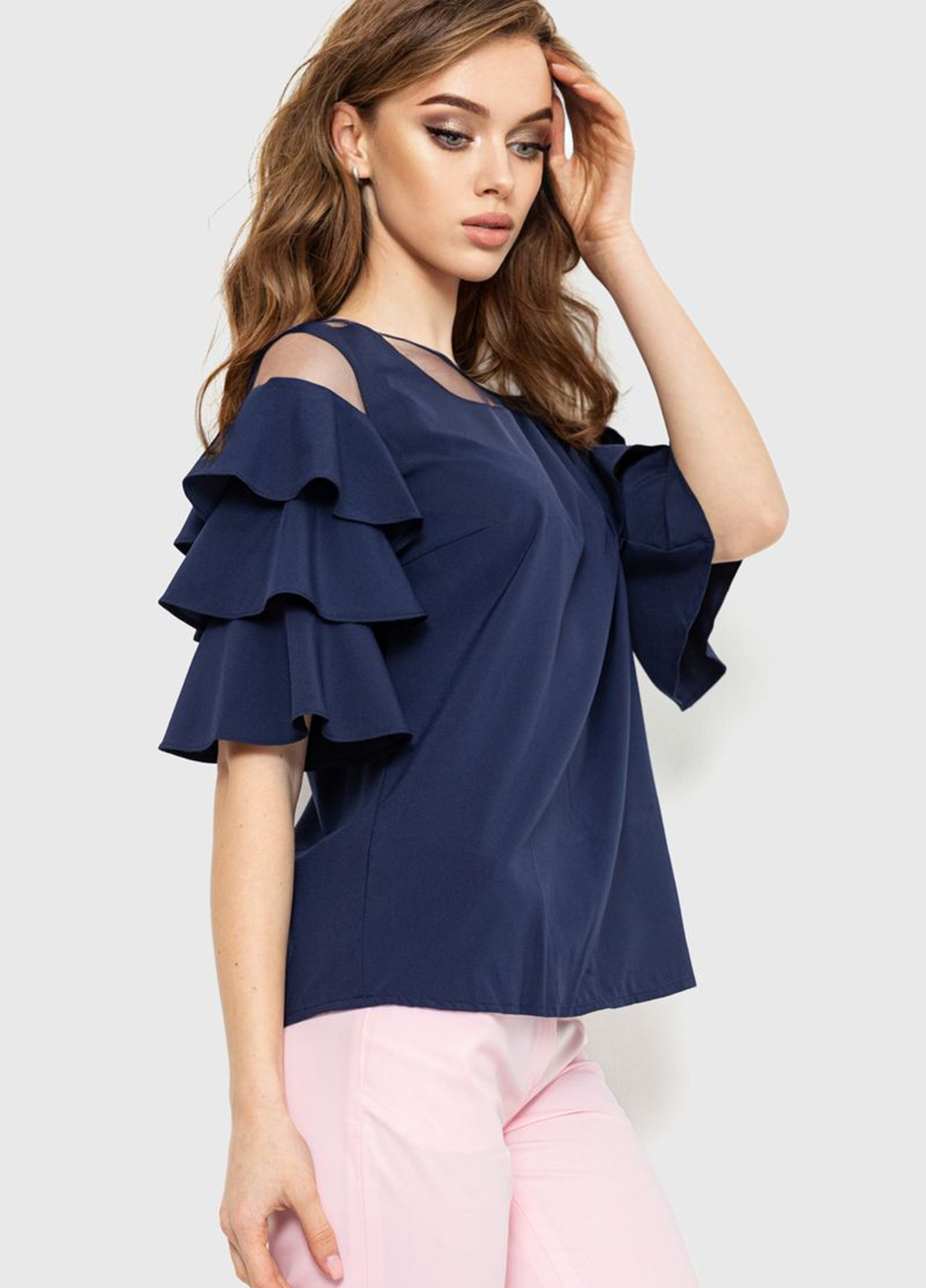Темно-синяя демисезонная блуза Ager