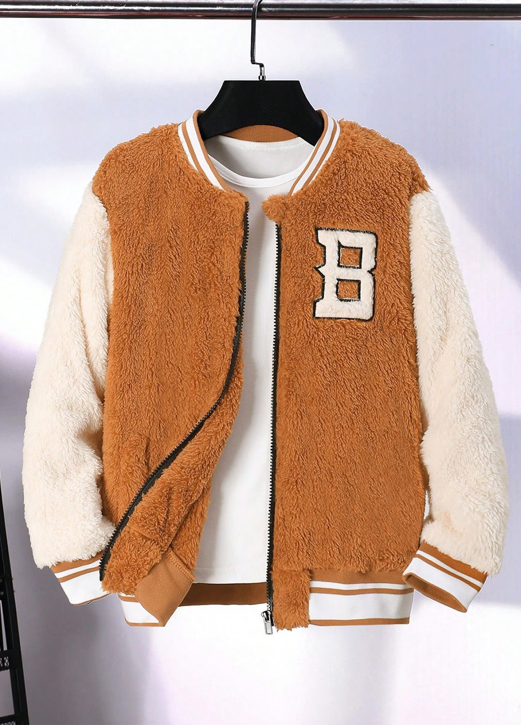 Світло-коричнева демісезонна куртка SHEIN