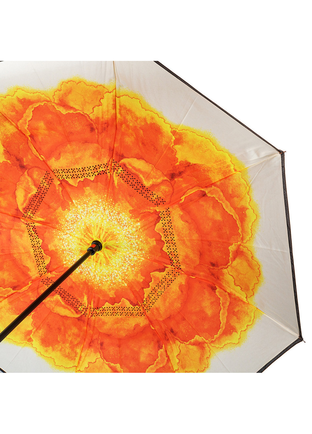Оранжевый женский зонт-трость механический 108 см Art rain (194321266)