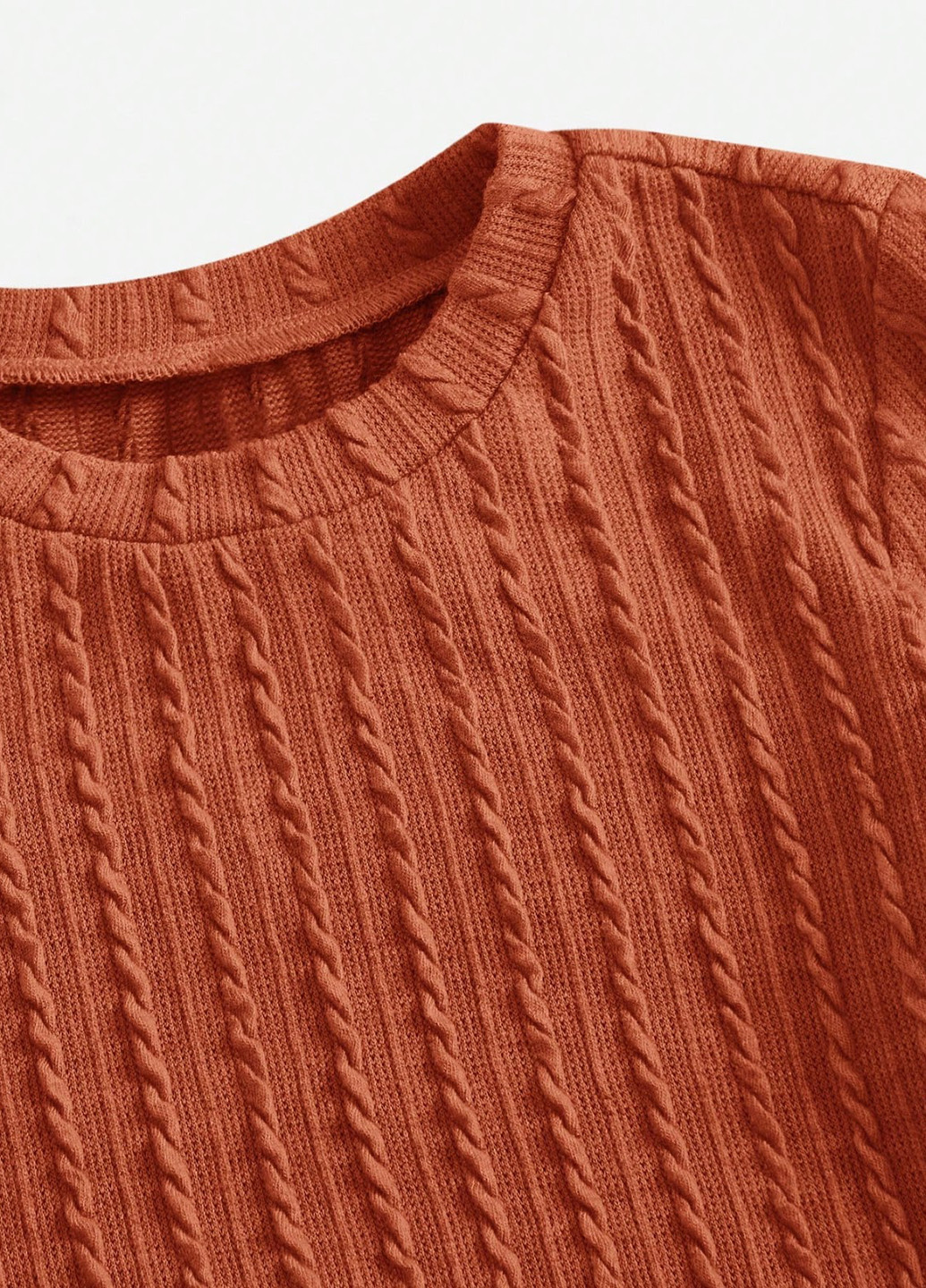 Коричневый демисезонный кэжуал лонгслив SHEIN однотонный