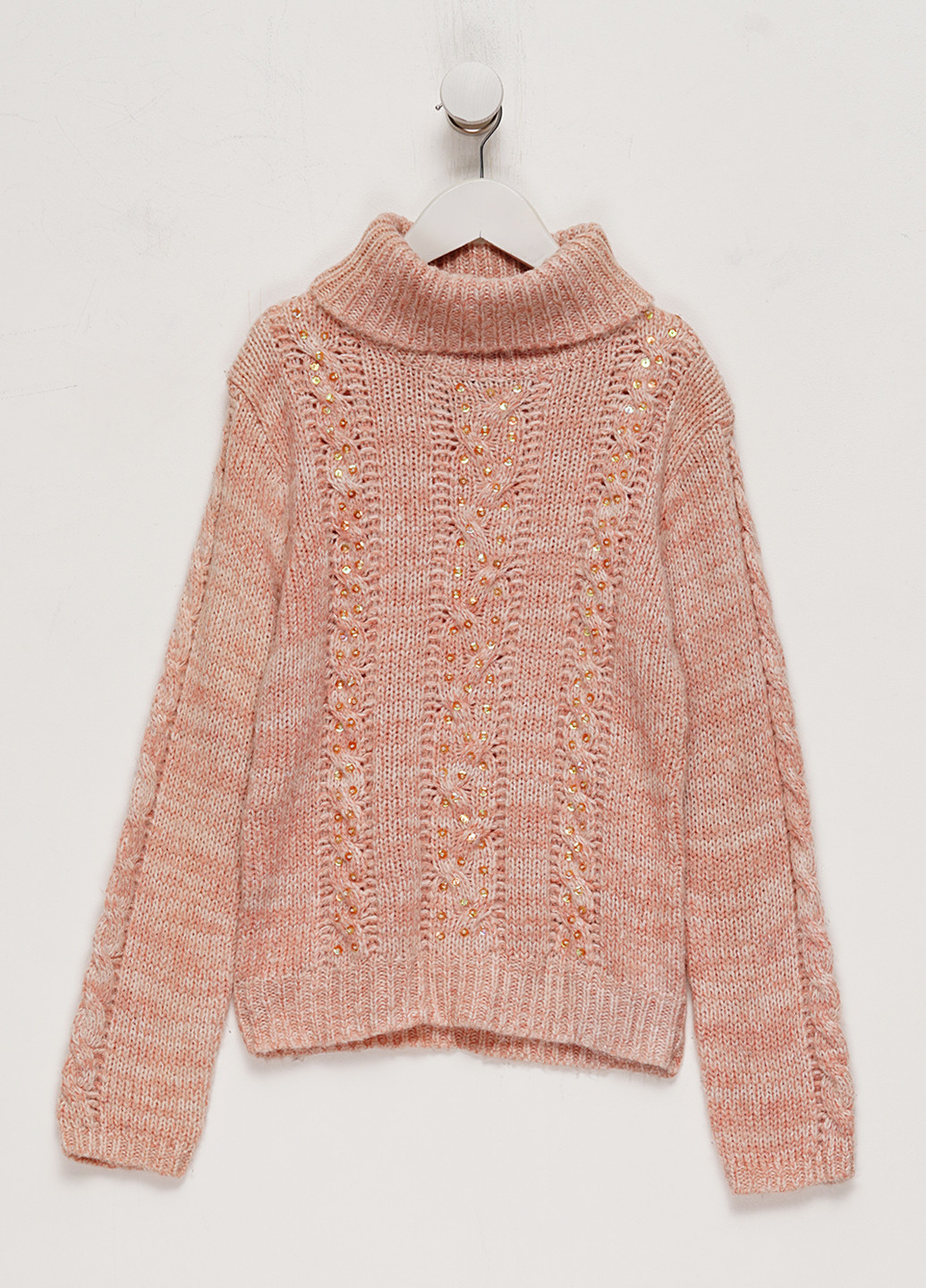 Светло-розовый демисезонный свитер CHD