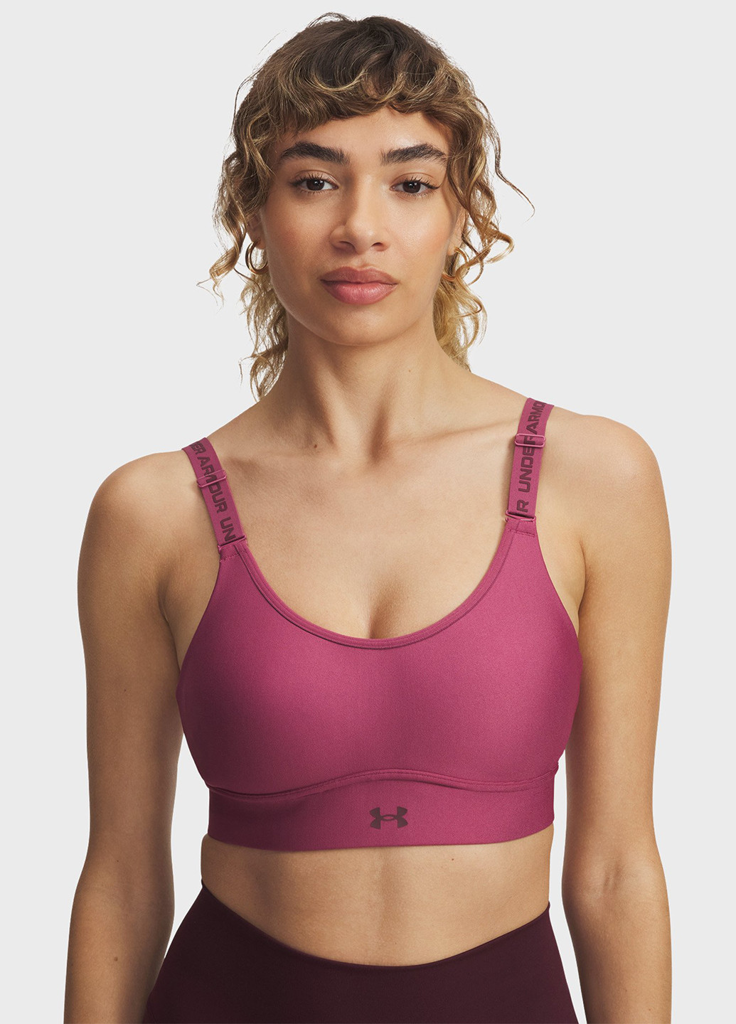 Малиновий топ бюстгальтер Under Armour без кісточок поліестер