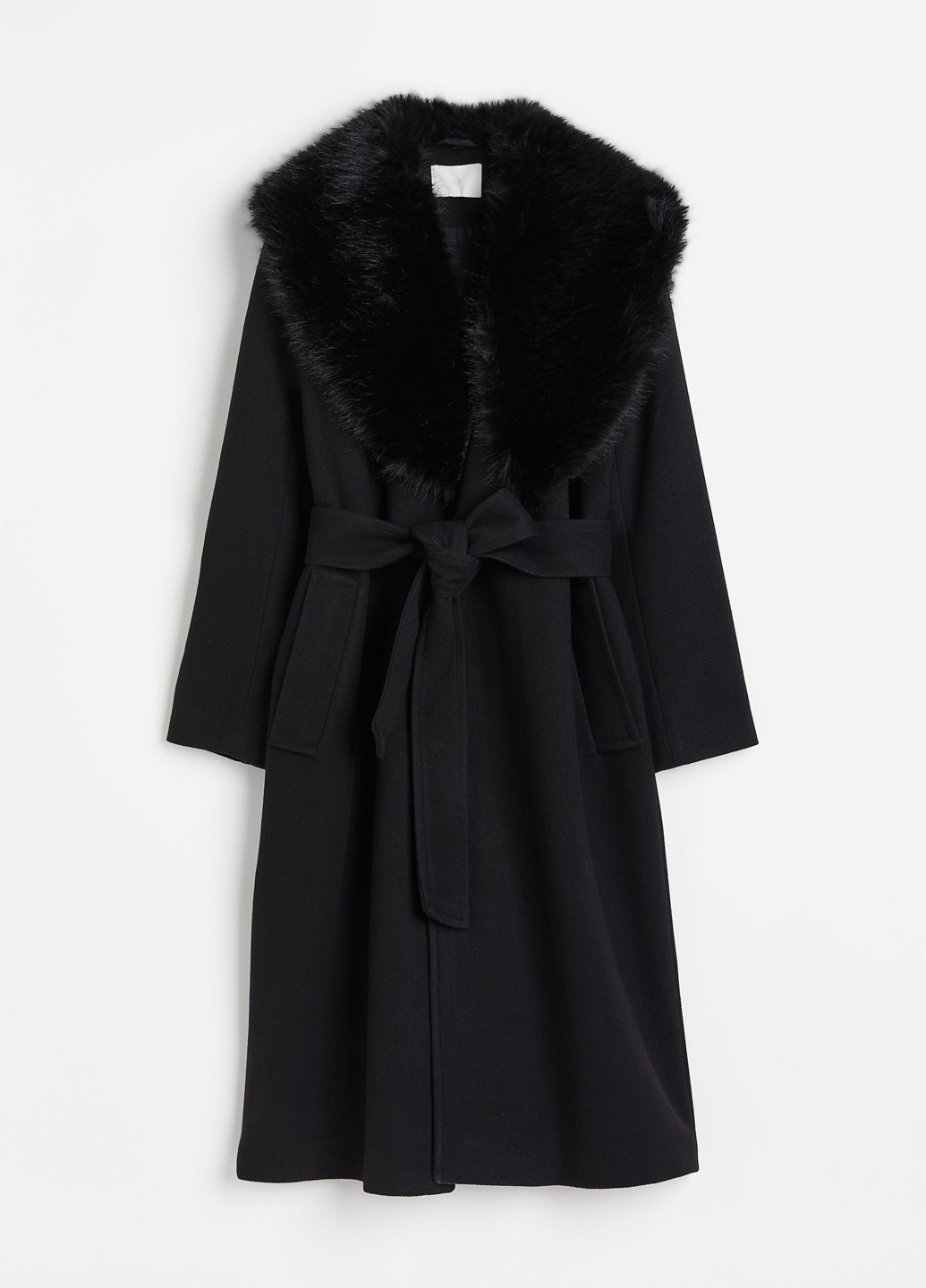 Чорне демісезонне Пальто однобортне H&M