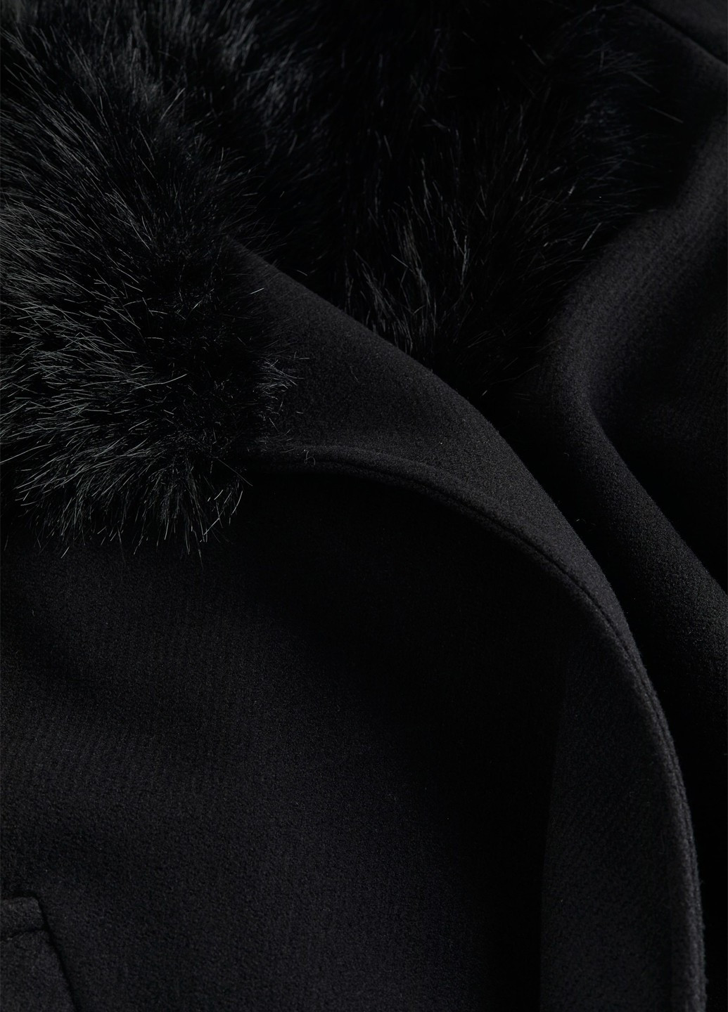 Чорне демісезонне Пальто однобортне H&M