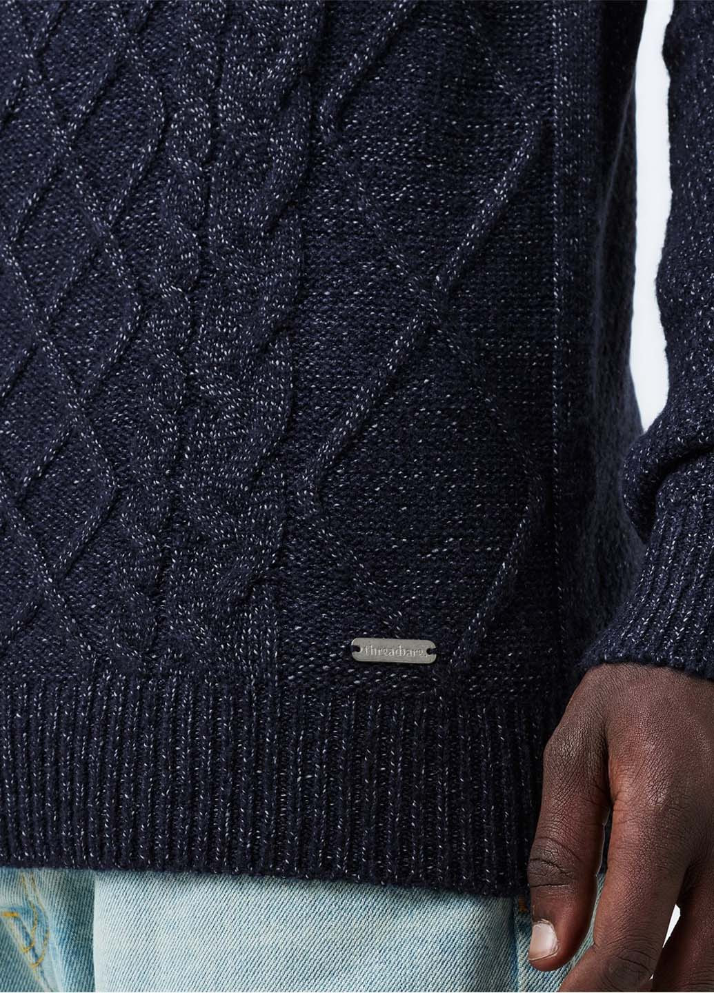 Темно-синій демісезонний светр Threadbare