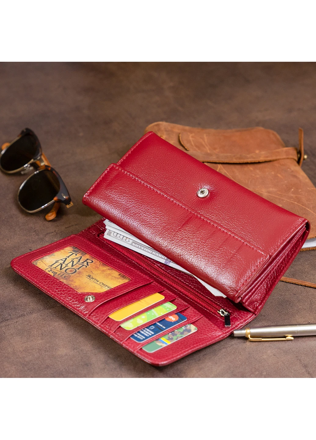 Женский кожаный кошелек 18,5х9,5х2,5 см st leather (252414597)