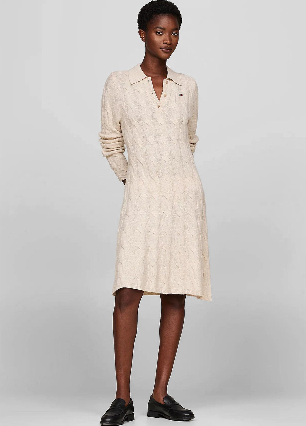 Бежева кежуал сукня Tommy Hilfiger однотонна