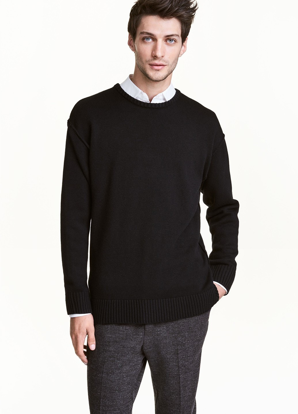 Черный зимний джемпер джемпер H&M