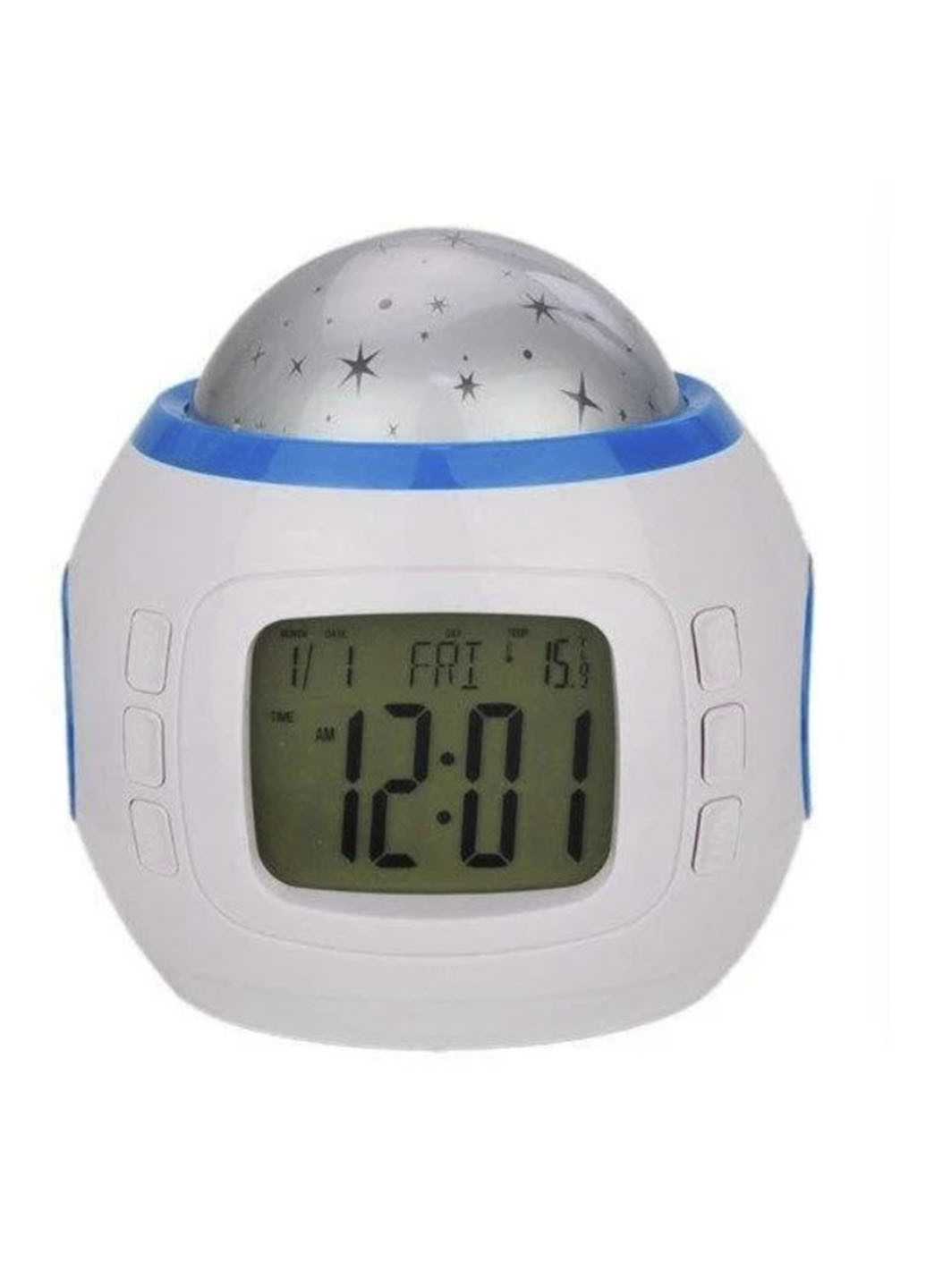 Музичний нічник-проектор зоряне небо 1038 з годинником та будильником XO (253726501)