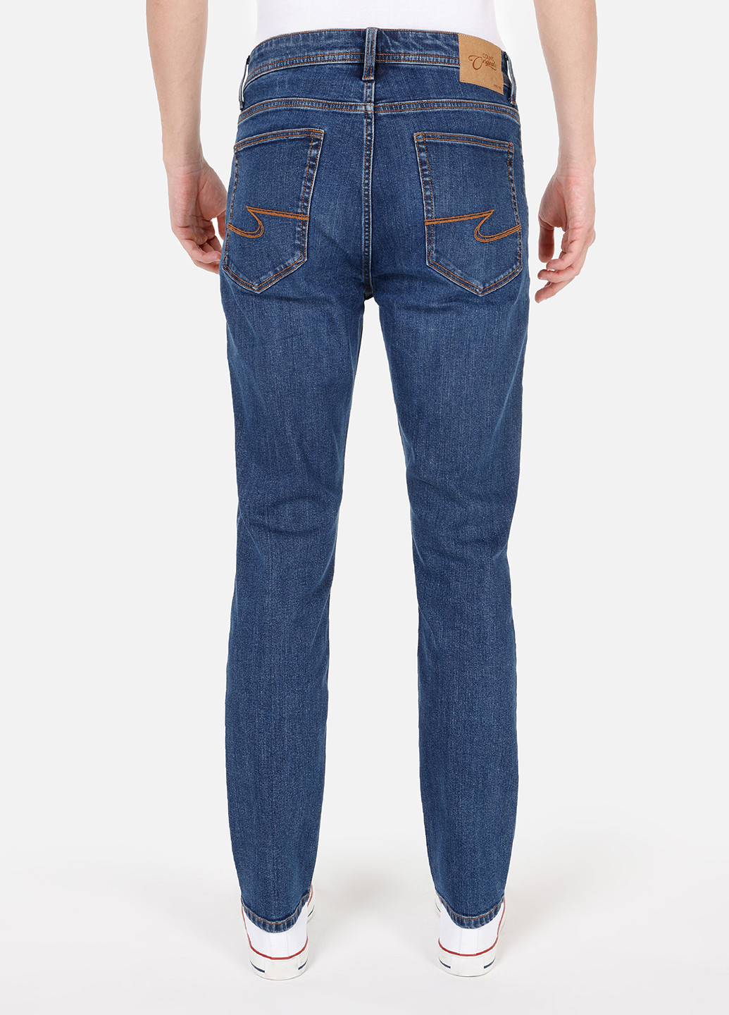 Синие демисезонные регюлар фит джинсы Colin's