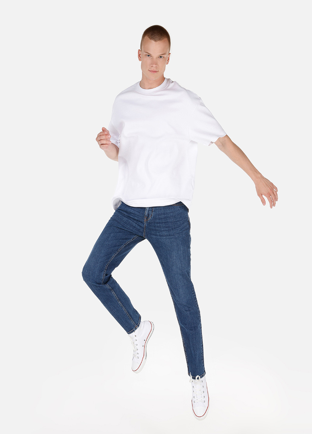 Синие демисезонные регюлар фит джинсы Colin's