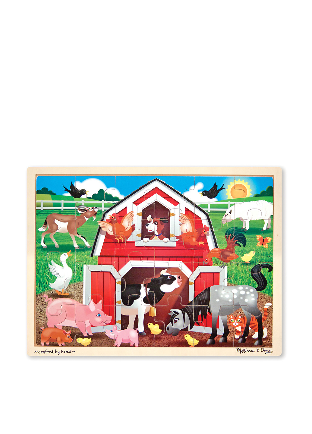 Дерев'яні пазли у рамці Ферма (24 ел.) Melissa & Doug (251711130)