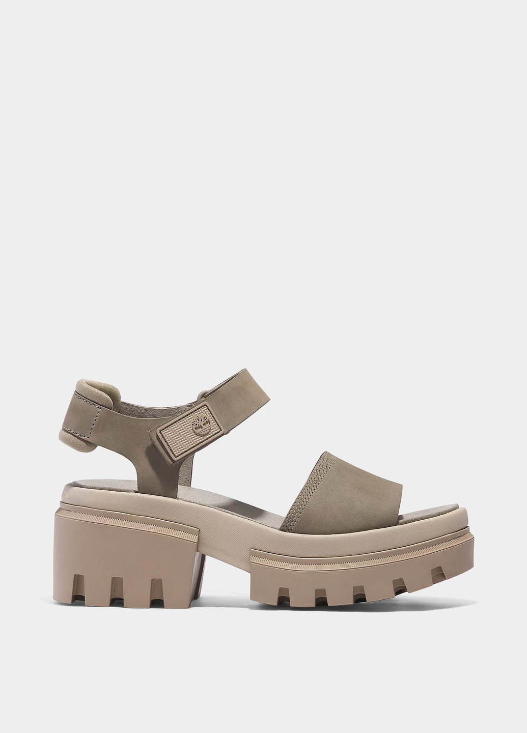 Бежевые босоножки Timberland на липучке с логотипом
