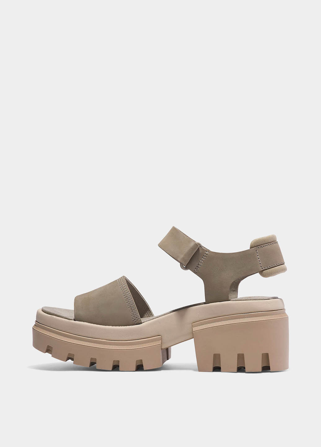 Бежевые босоножки Timberland на липучке с логотипом