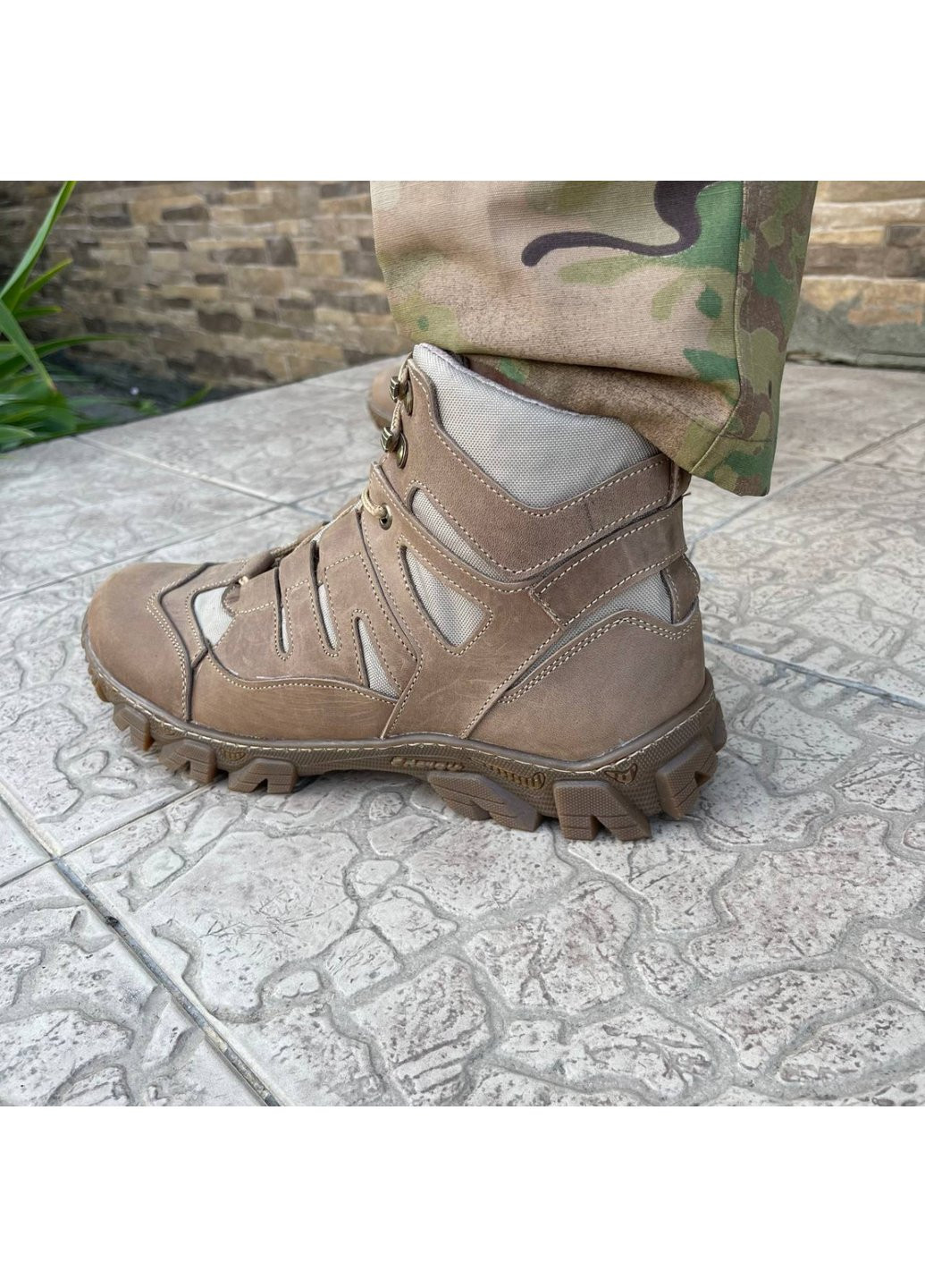 Коричневые осенние ботинки военные тактические всу (зсу) 7527 42 р 27,5 см коричневые Power