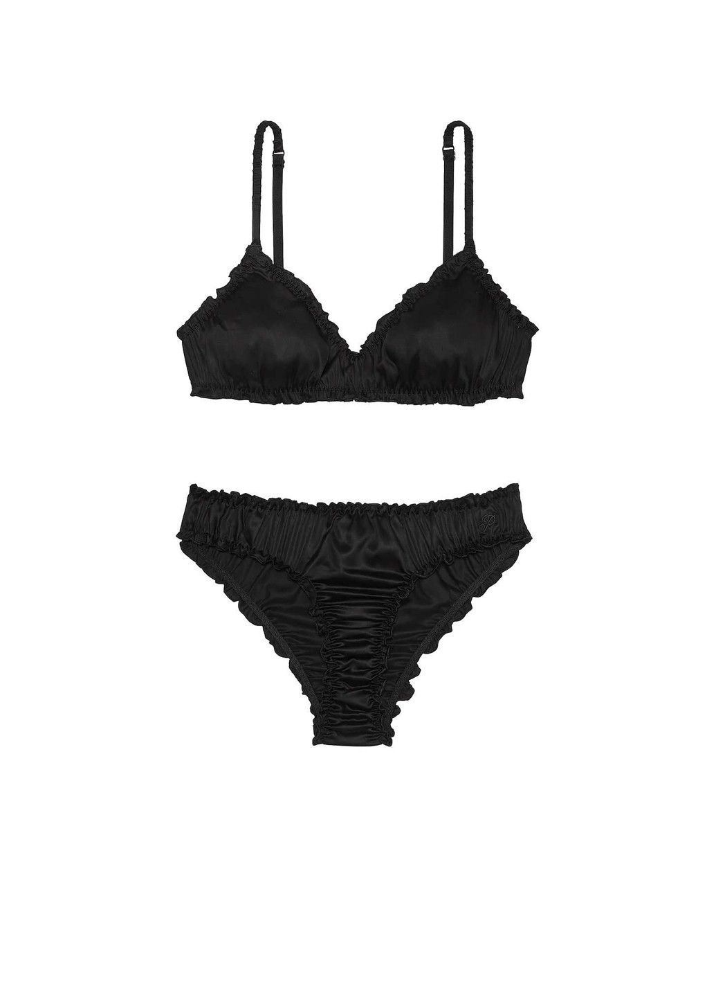 Черный демисезонный комплект (бюстгальтер, трусики) Victoria's Secret