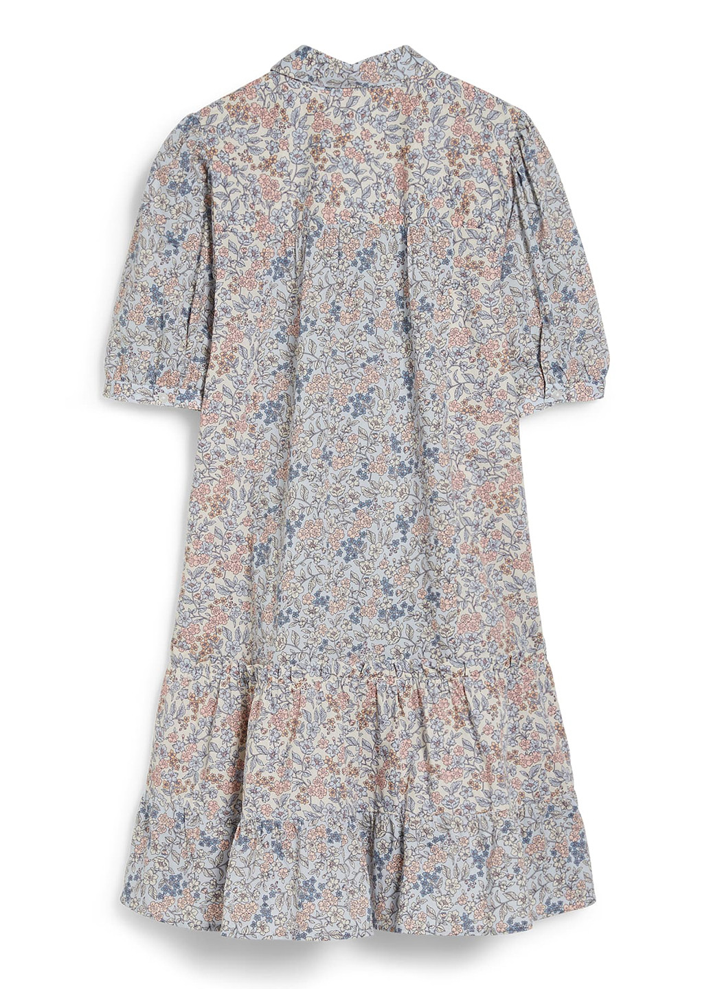 Комбинированное кэжуал платье клеш C&A с цветочным принтом
