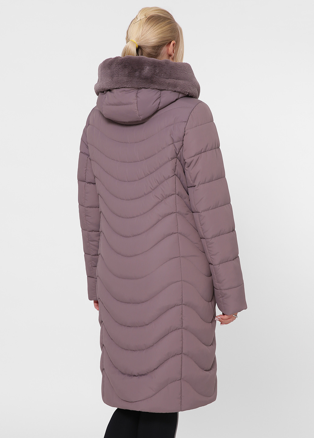Розово-коричневая зимняя куртка Rolana