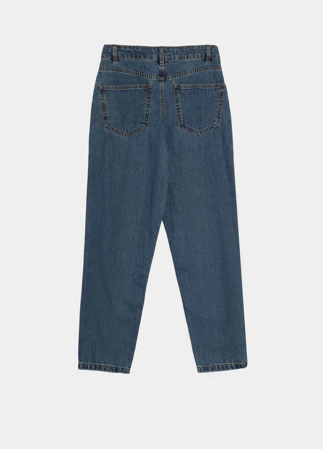 Синие демисезонные мом фит джинсы Reporter Young