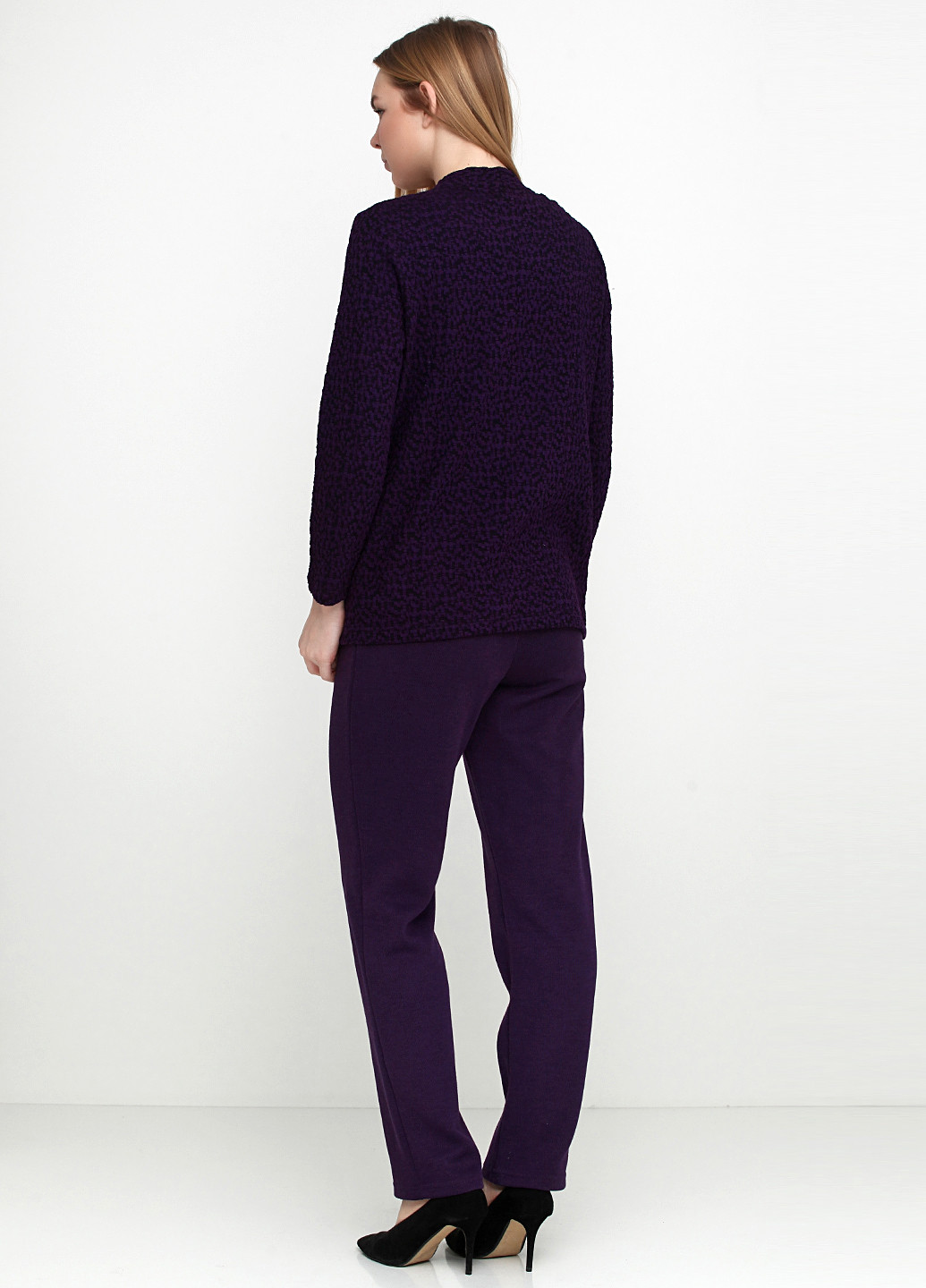 Костюм (жакет, брюки) BRANDTEX COPENHAGEN брючный фактура фиолетовый кэжуал