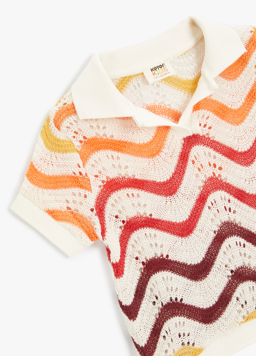 Цветная детская футболка-поло для девочки KOTON однотонная