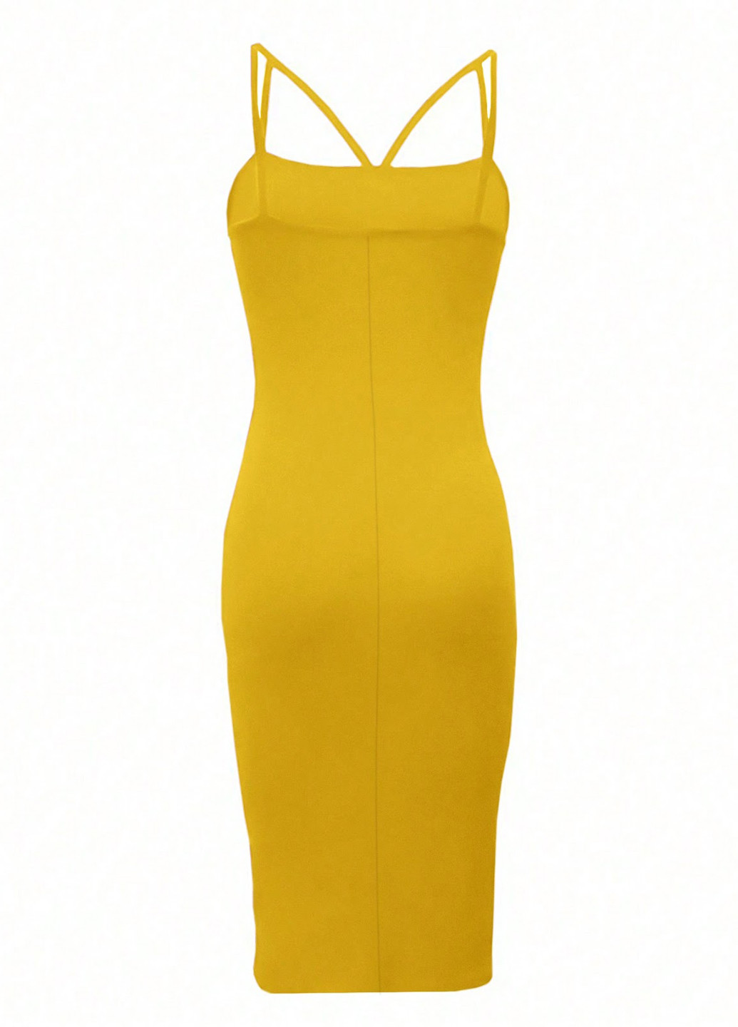 Жовтий кежуал сукня силуетна SHEIN однотонна