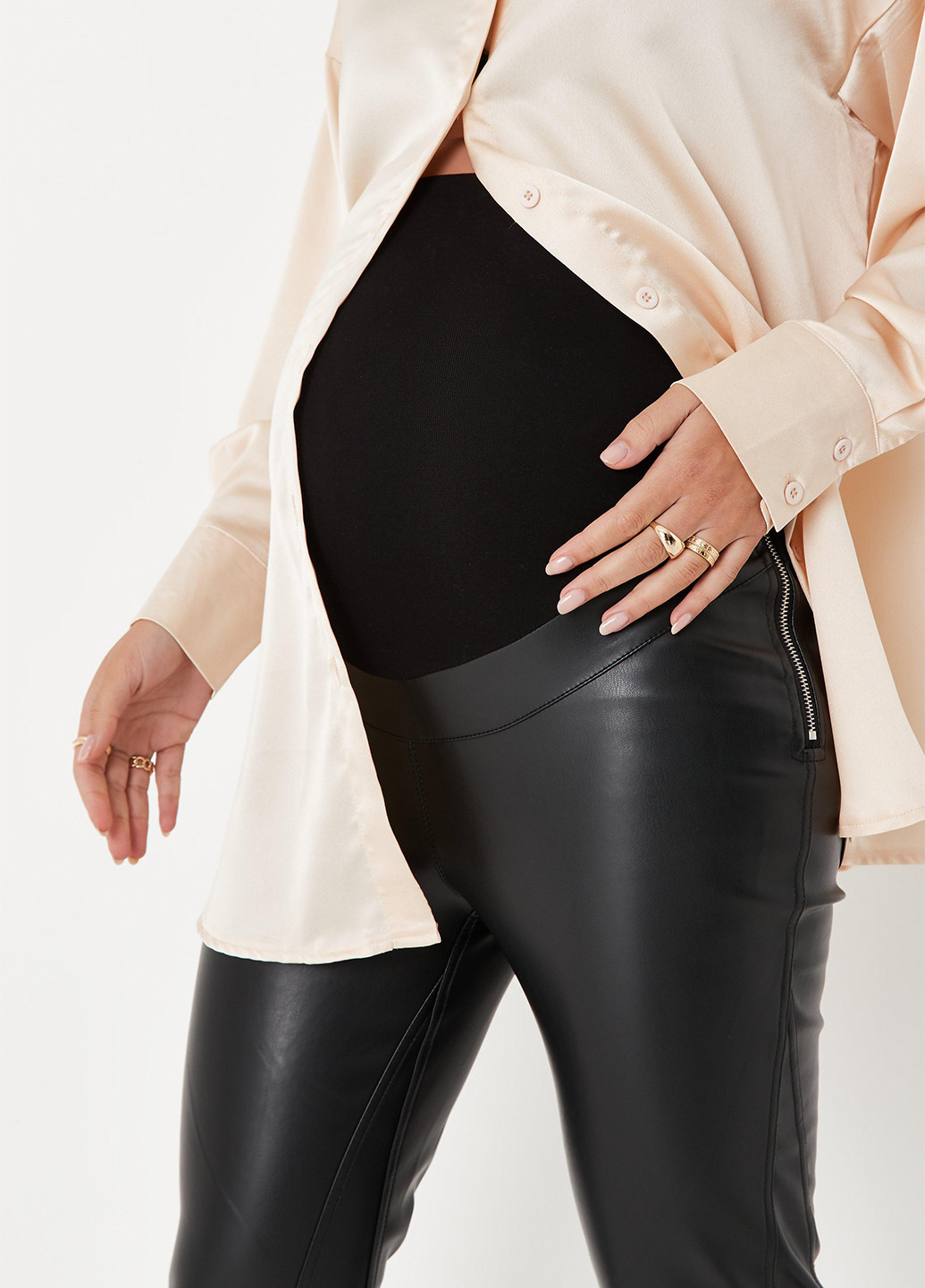 Черные демисезонные леггинсы Missguided