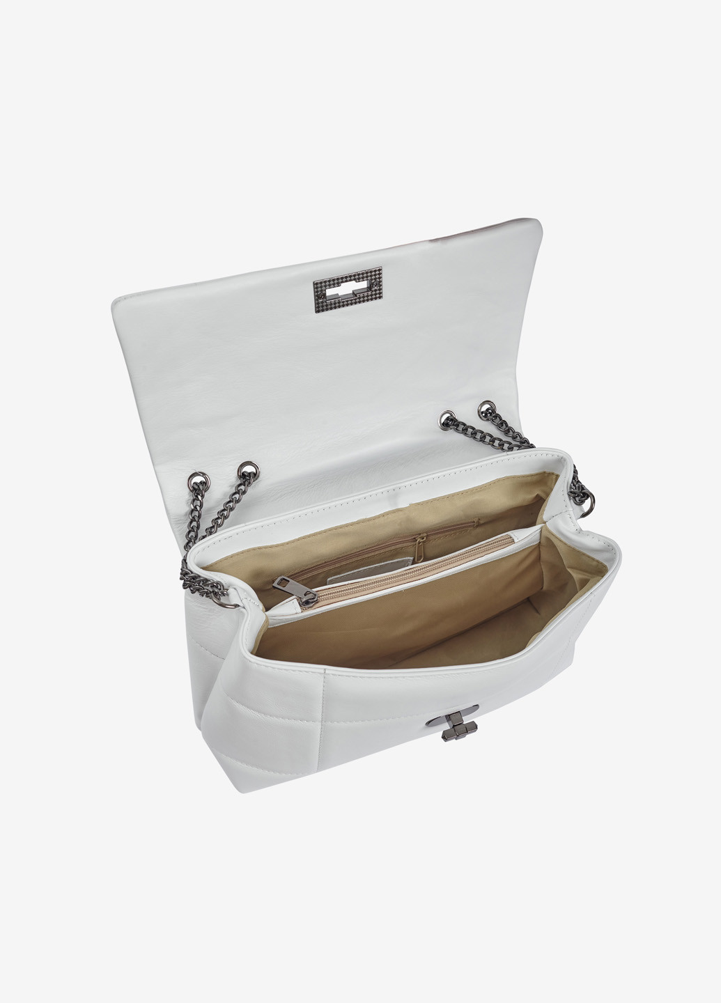 Сумка жіноча шкіряна на ланцюжках крос-боді середня Сrossbody Nappa Regina Notte (253255795)