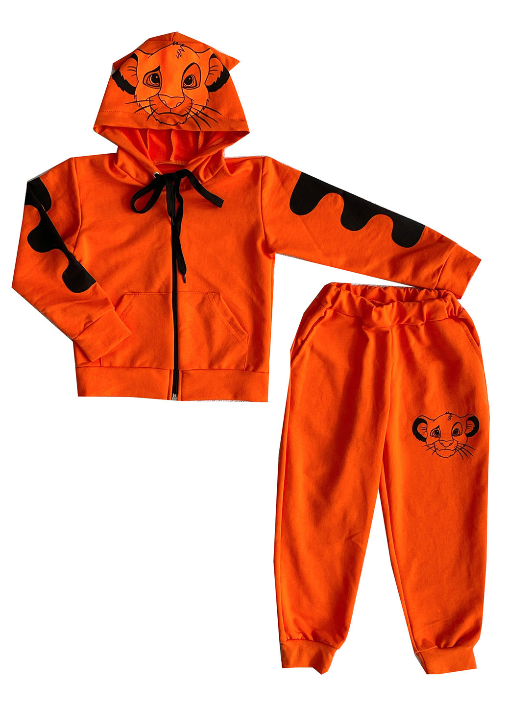 Оранжевый демисезонный костюм (толстовка, брюки) брючный АВ СТИЛЬ