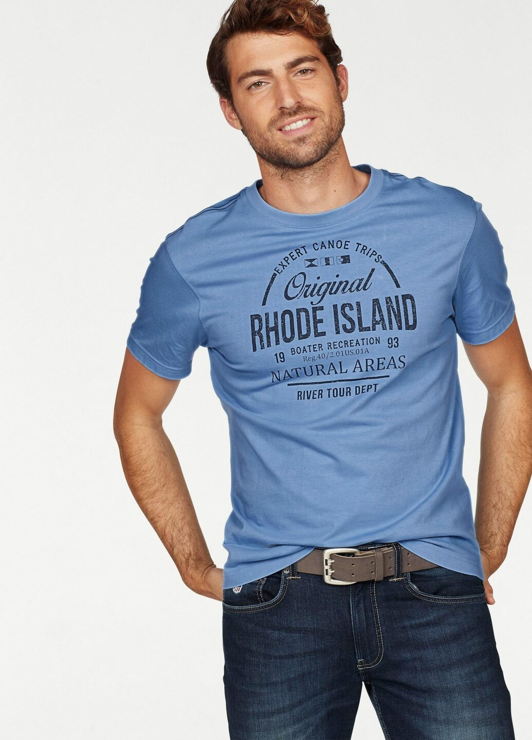 Голубая футболка Rhode Island