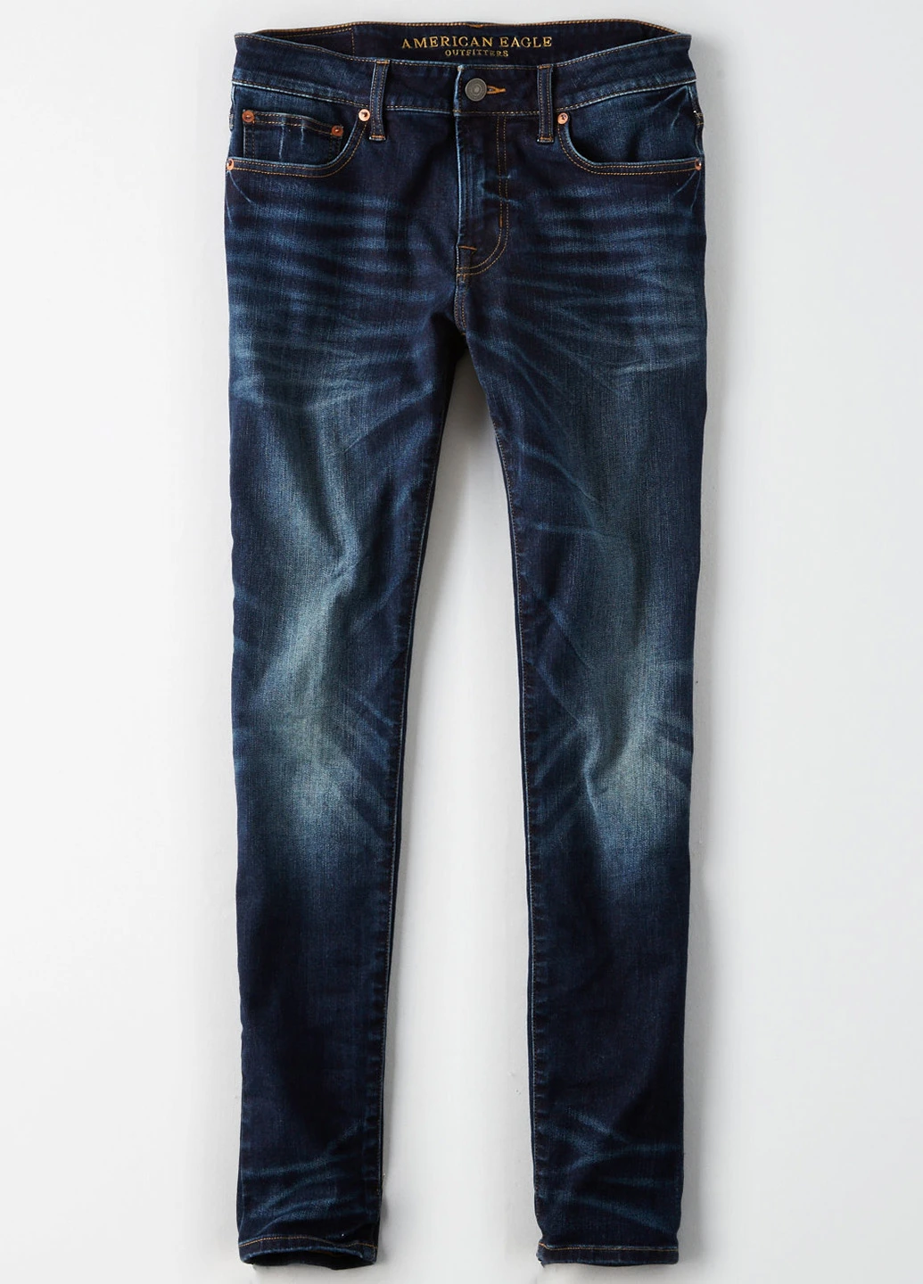 Темно-синие демисезонные скинни джинсы American Eagle