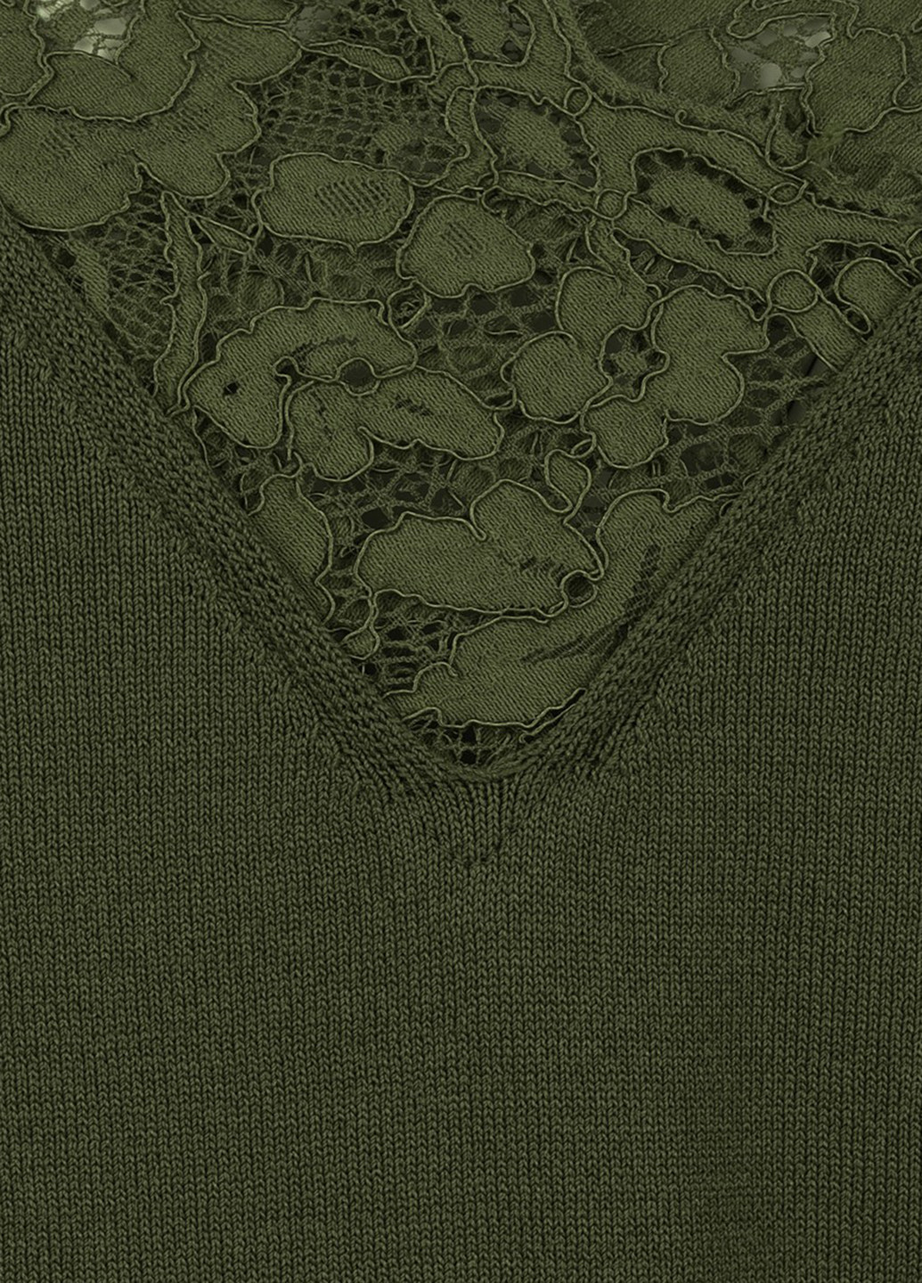 Оливковый (хаки) демисезонный джемпер пуловер LOVE REPUBLIC