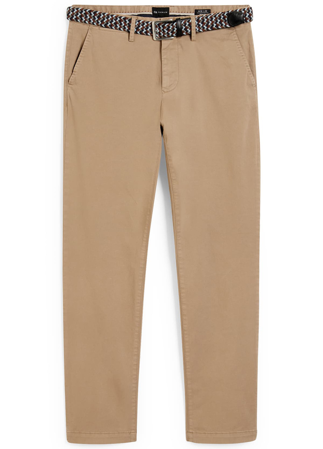 Бежевые кэжуал демисезонные прямые брюки C&A