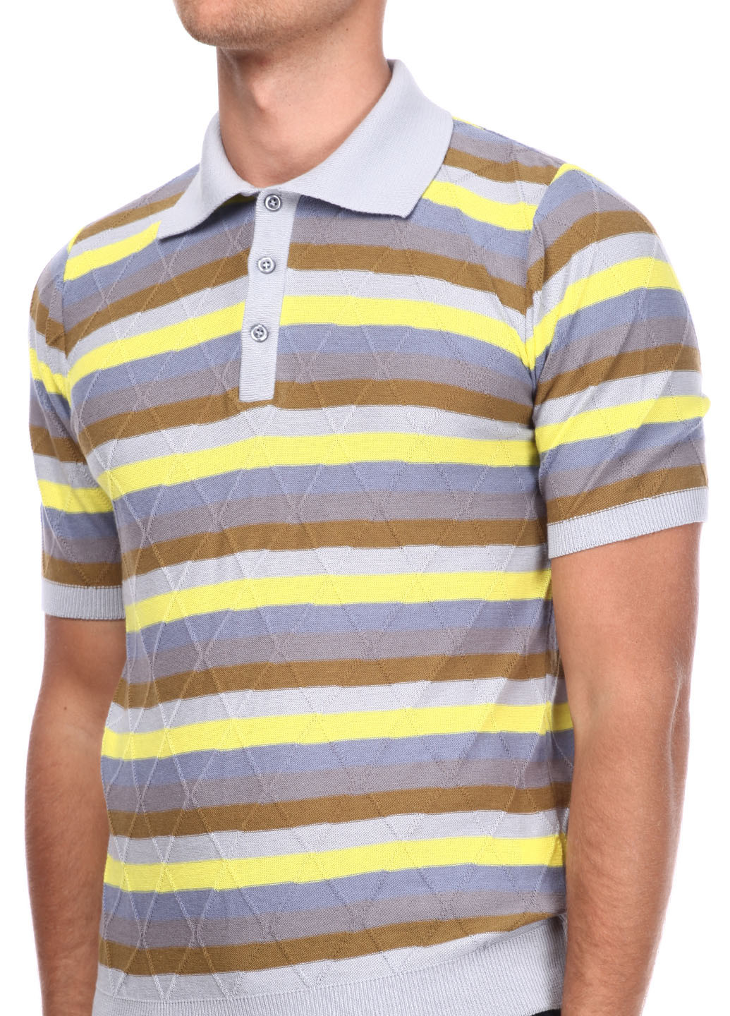 Цветная футболка-поло для мужчин Van Cliff в полоску