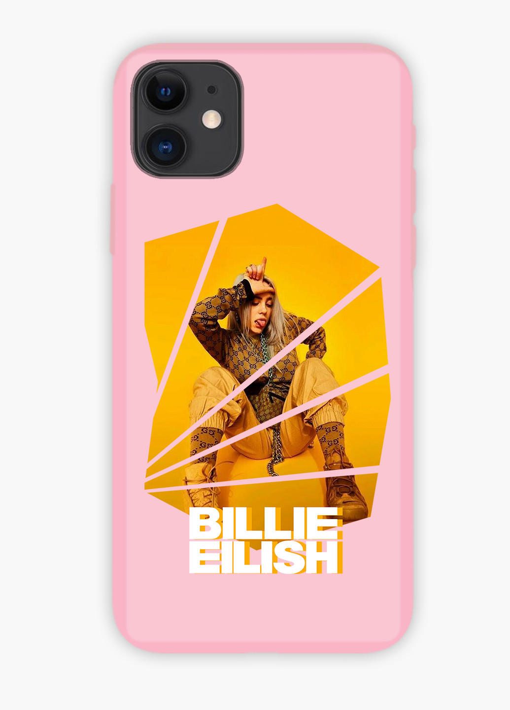 Чехол силиконовый Apple Iphone X Билли Айлиш (Billie Eilish) Белый (6129-1216) MobiPrint (219335683)