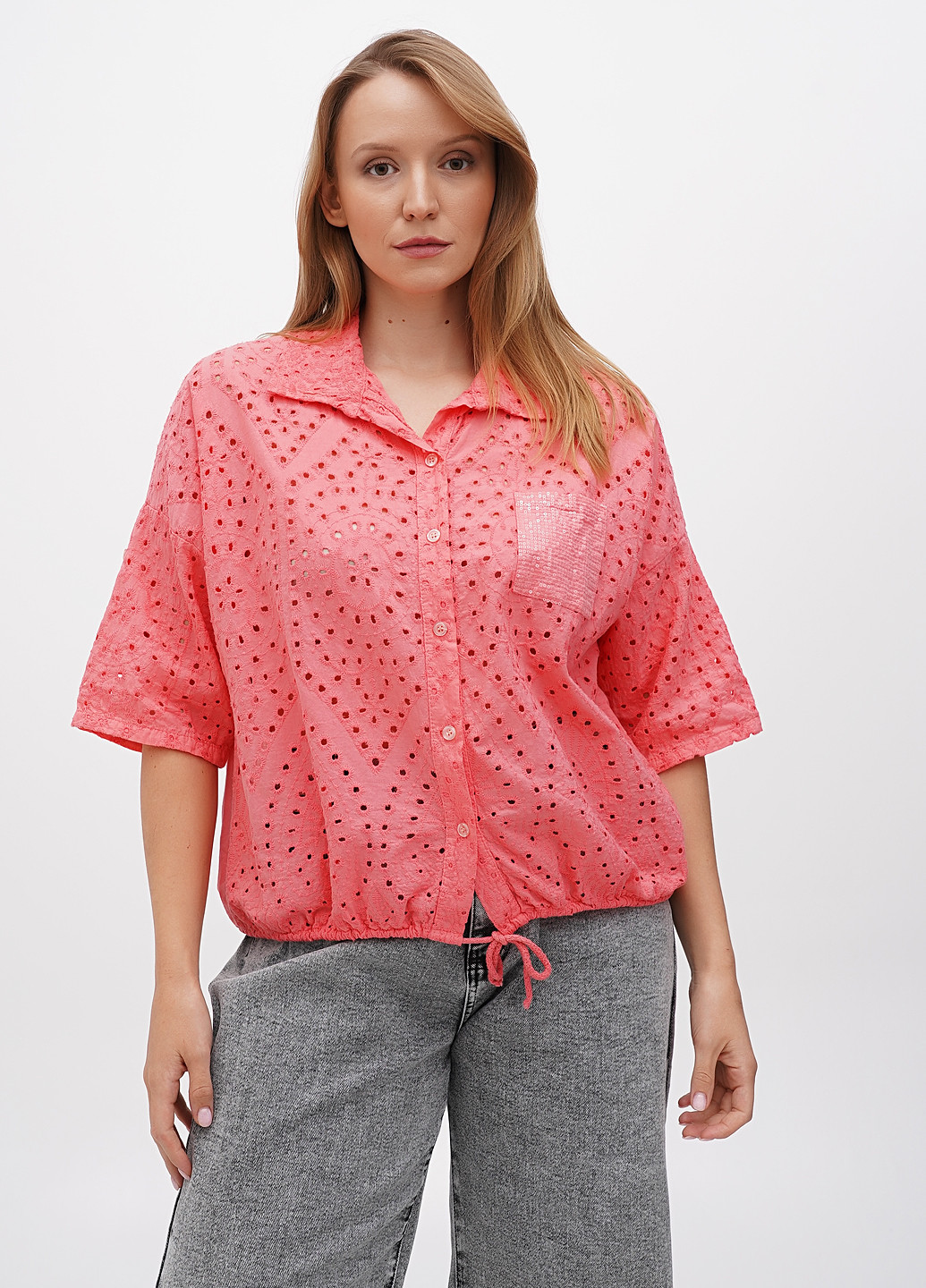 Коралловая блуза Rose