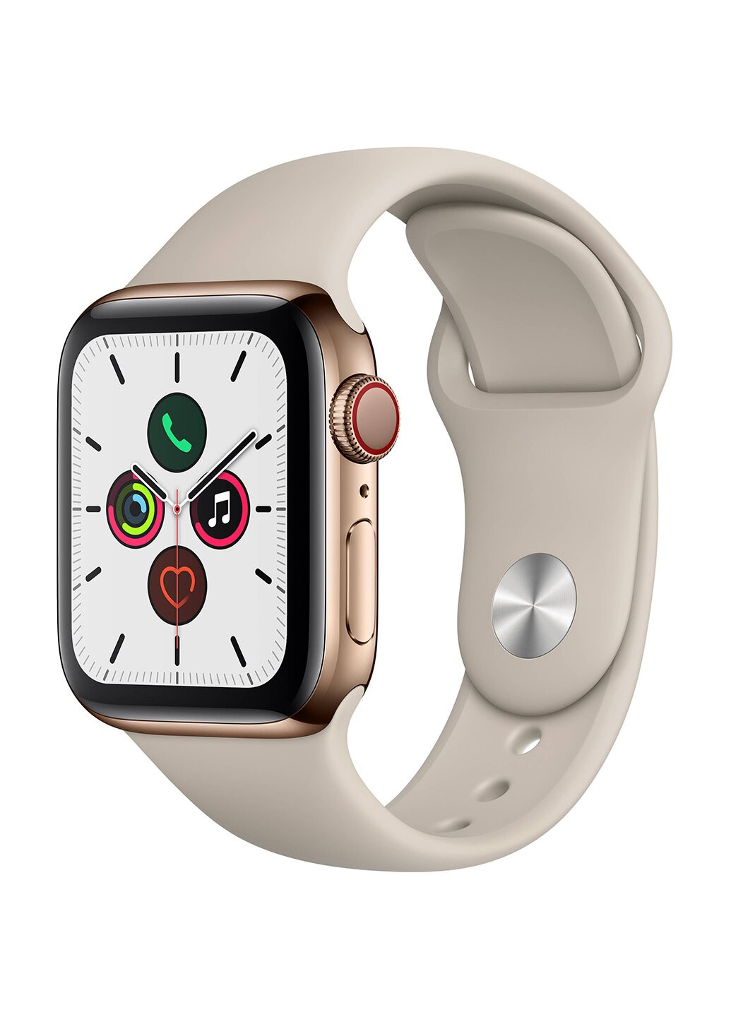Ремешок Sport Band для Apple Watch 38/40mm силиконовый серый спортивный size(s) Series 5 4 3 2 1 Stone ARM (222374735)