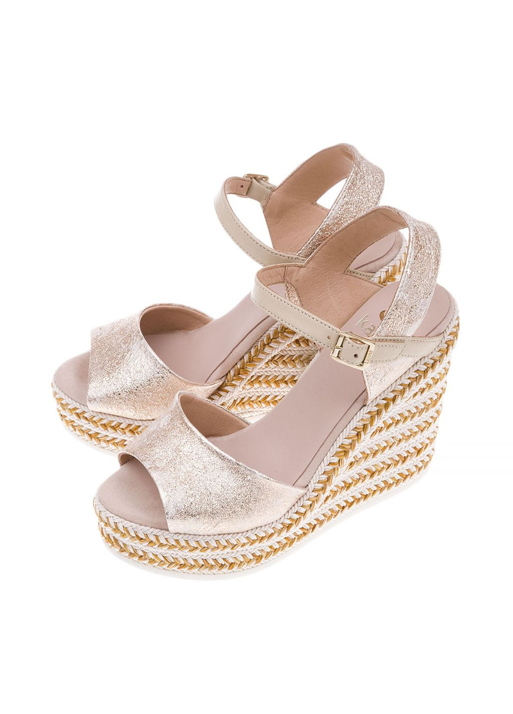 Золотые босоножки KANNA