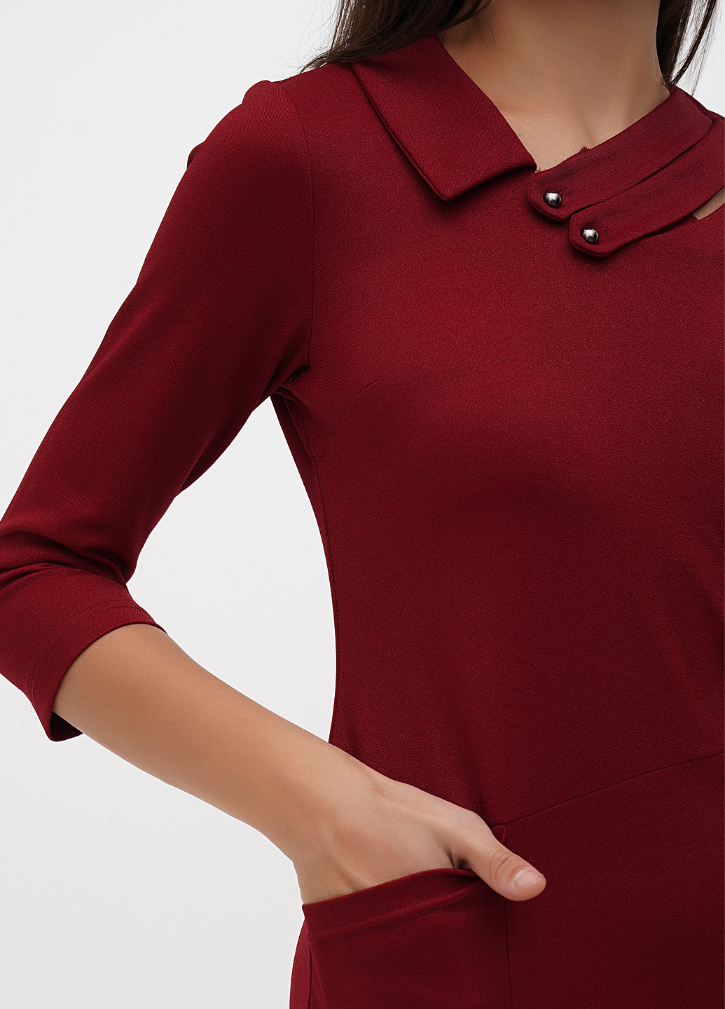 Червона кежуал сукня Sassofono однотонна