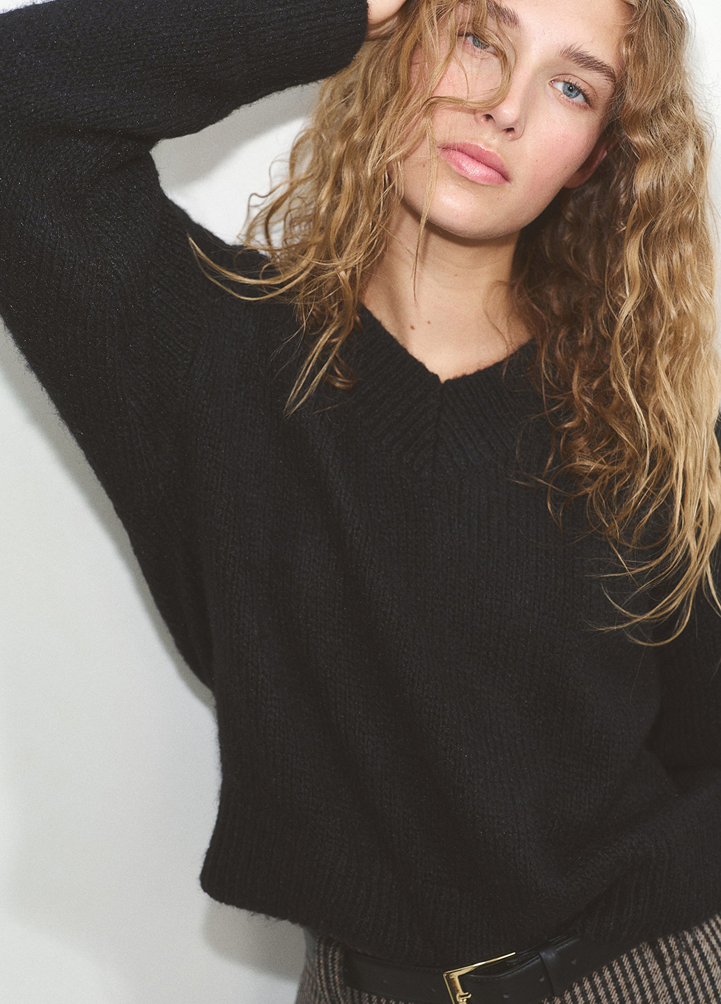 Черный зимний пуловер пуловер H&M