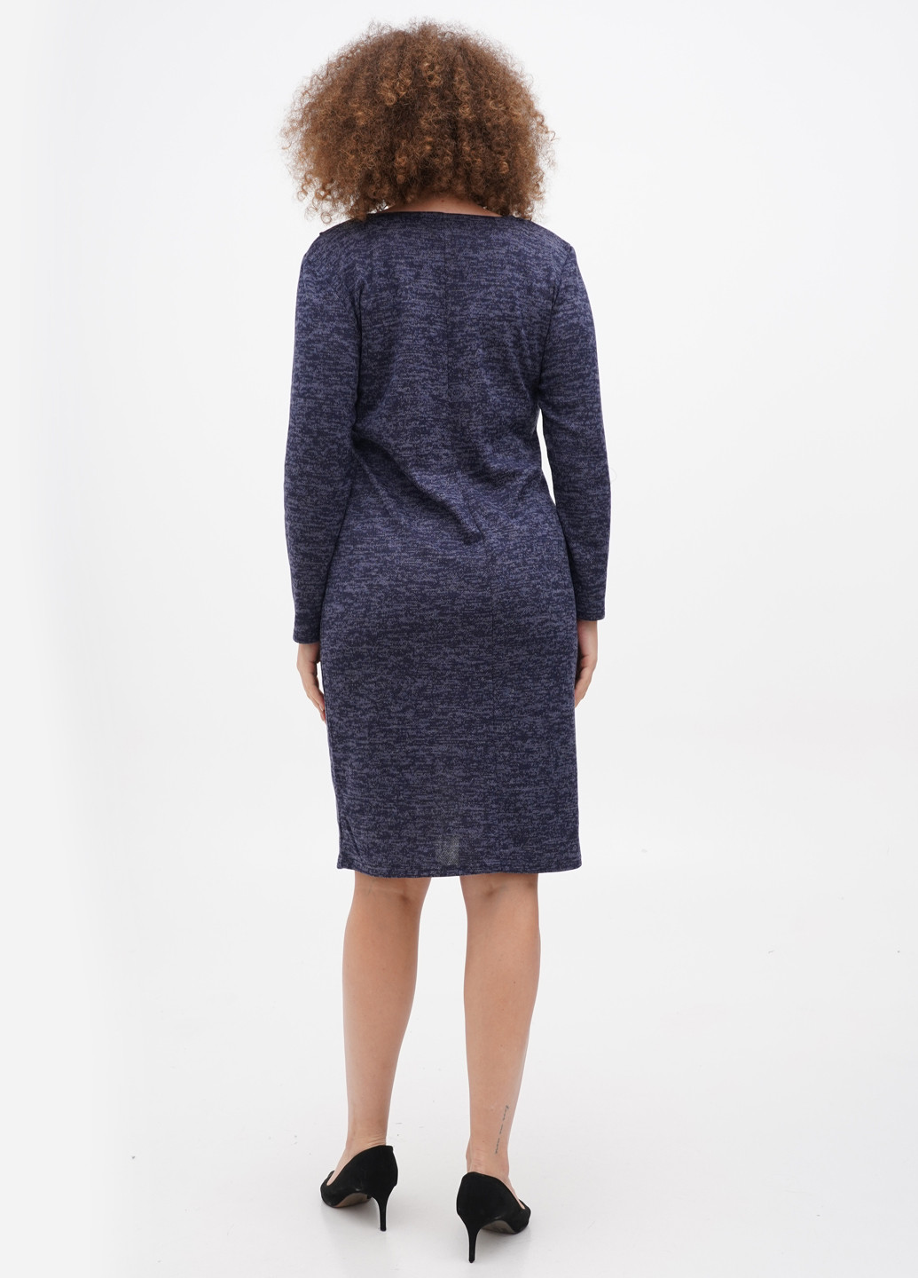 Темно-синя кежуал сукня BABOCHKA XL Collection меланжева