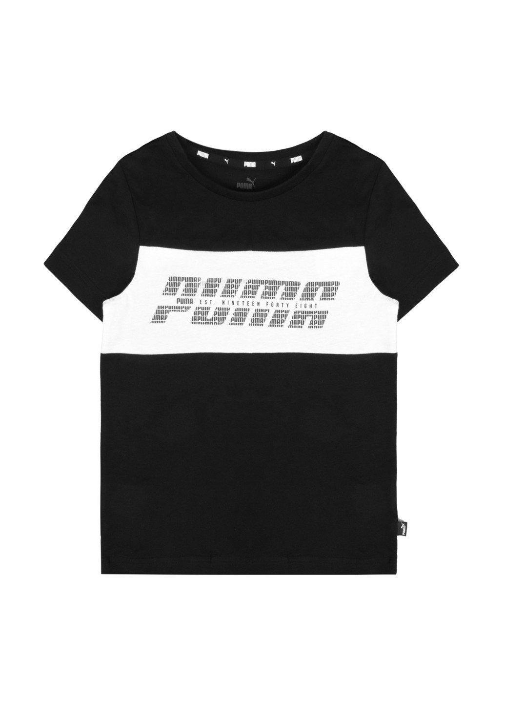 Черная демисезонная футболка boys tee ii Puma