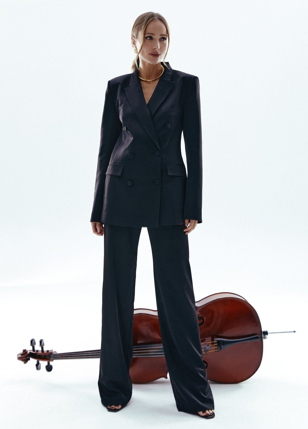 Черный женский жакет Gepur однотонный - всесезон