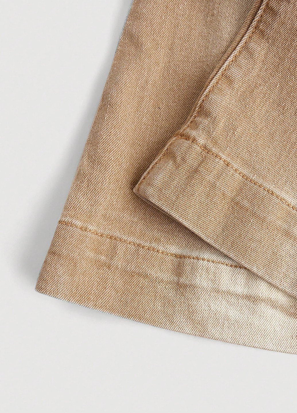 Бежевые демисезонные клеш джинсы SHEIN