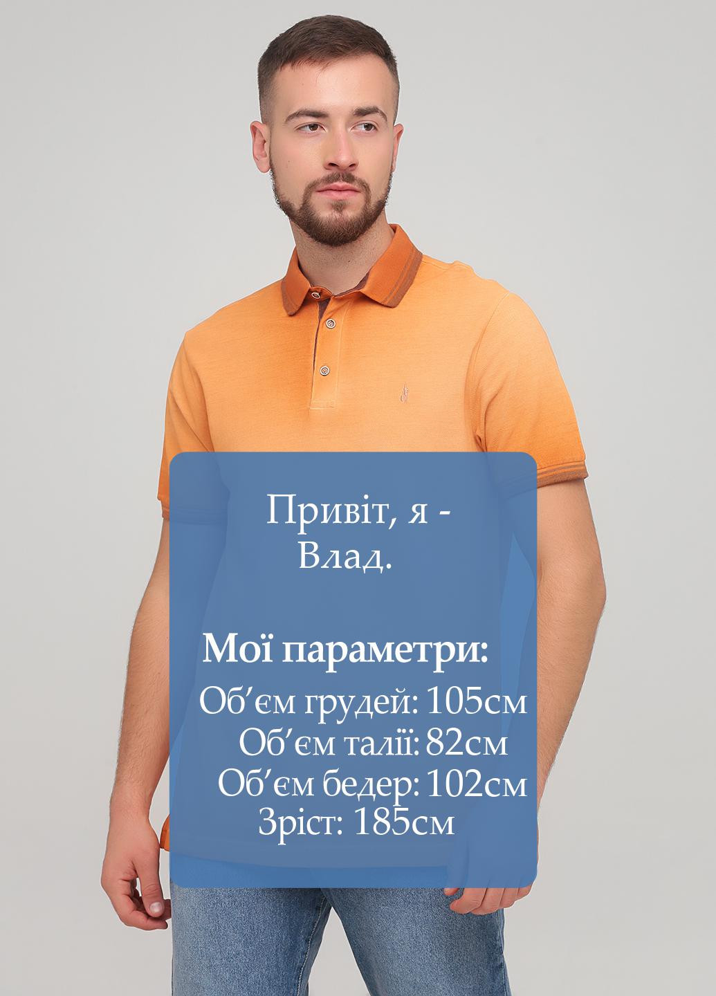 Оранжевая футболка-поло для мужчин Classic меланжевая