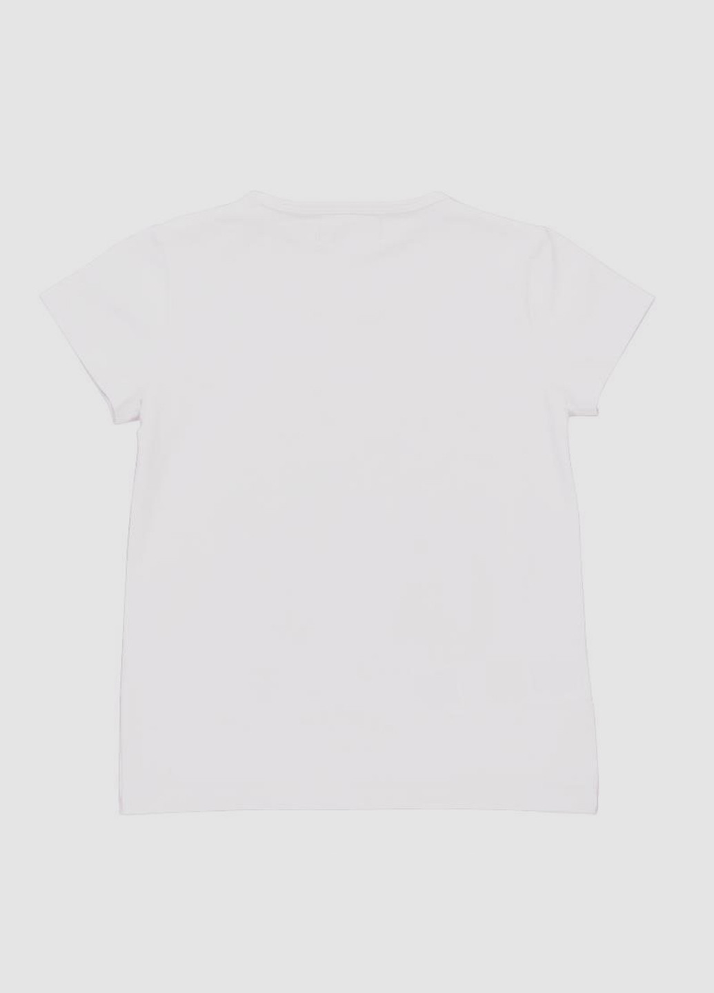 Белая летняя футболка с коротким рукавом Boboli