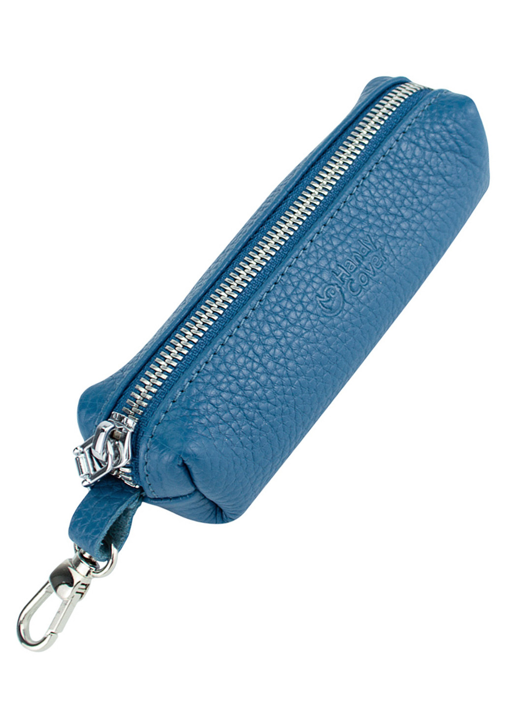 Ключница кожаная на молнии женская HC-110 темно-голубая HandyCover (219035201)