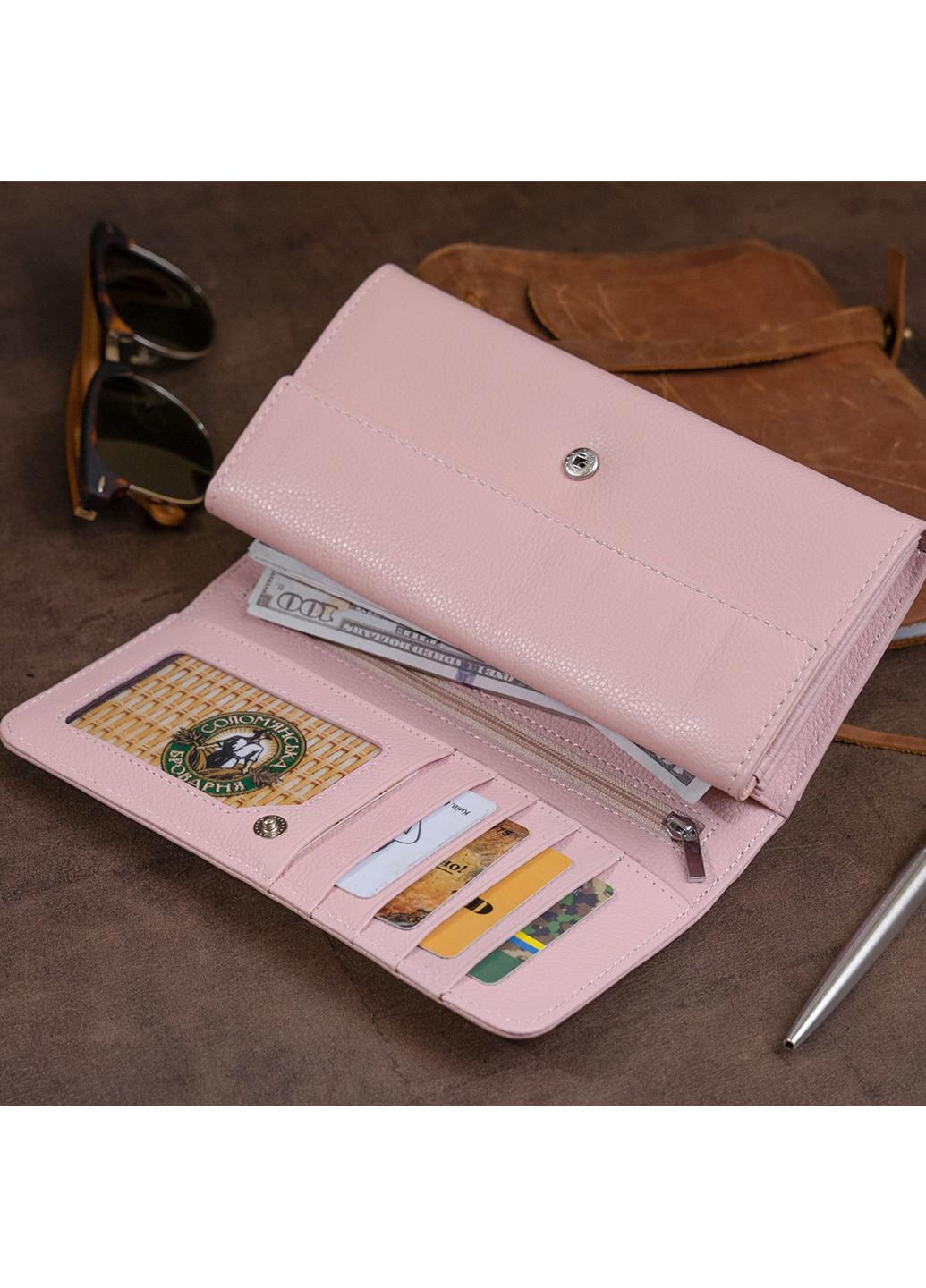 Жіночий шкіряний гаманець 18,5х9,5х2,5 см st leather (229460766)