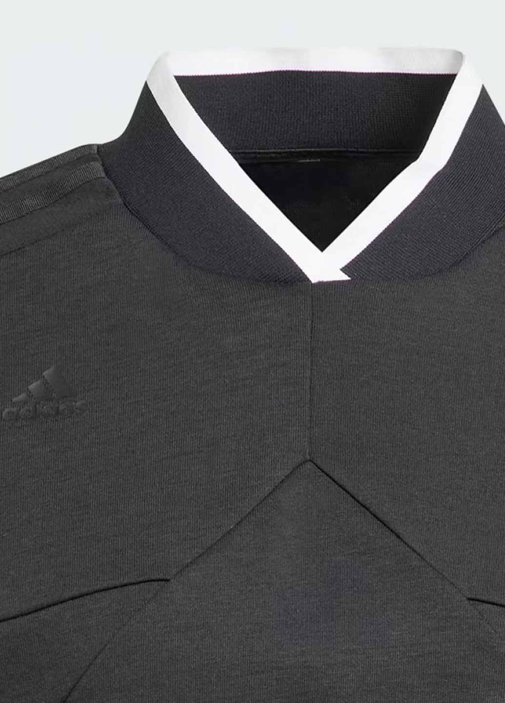 Свитшот adidas - Прямой крой однотонный черный кэжуал переработанный полиэстер - (265212849)